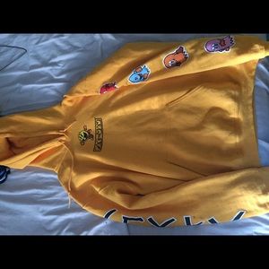 PAC man hoodie and two sweaters.